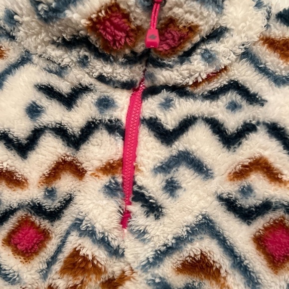 Eddie Bauer cozy, colorful geometrical Aztec print Sherpa fleece size large - Picture 3 of 7